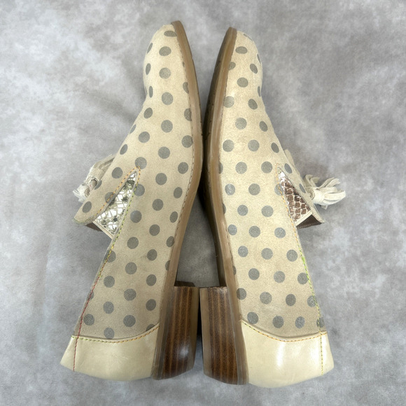 L'Artiste By Spring Step Klasik Women's Loafer 9 Tan Gray Leather Slip-On Shoes - Picture 10 of 10